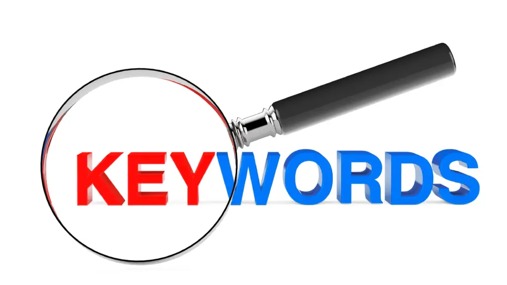 Building Resilient Keyword Footprints on Lean Budgets A magnifying glass highlighting the word 'KEYWORDS,' symbolizing keyword research, SEO optimization, search engine visibility, and digital marketing strategies for improving online search performance.