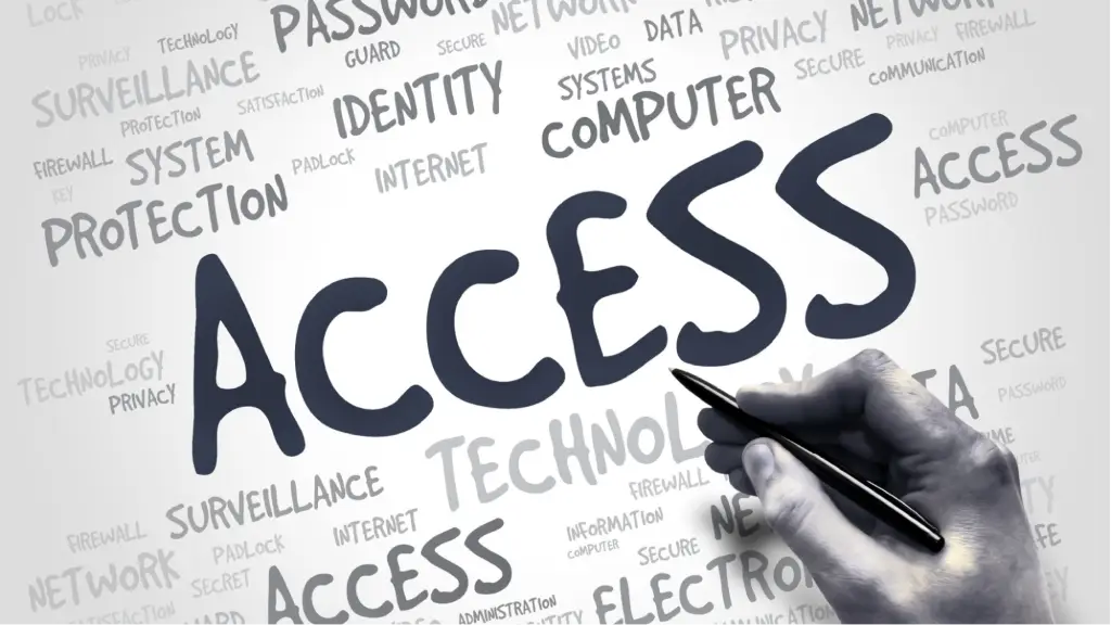A word cloud highlights the word “ACCESS” surrounded by technology and security terms, symbolizing building industry authority through comprehensive, topic-focused content.