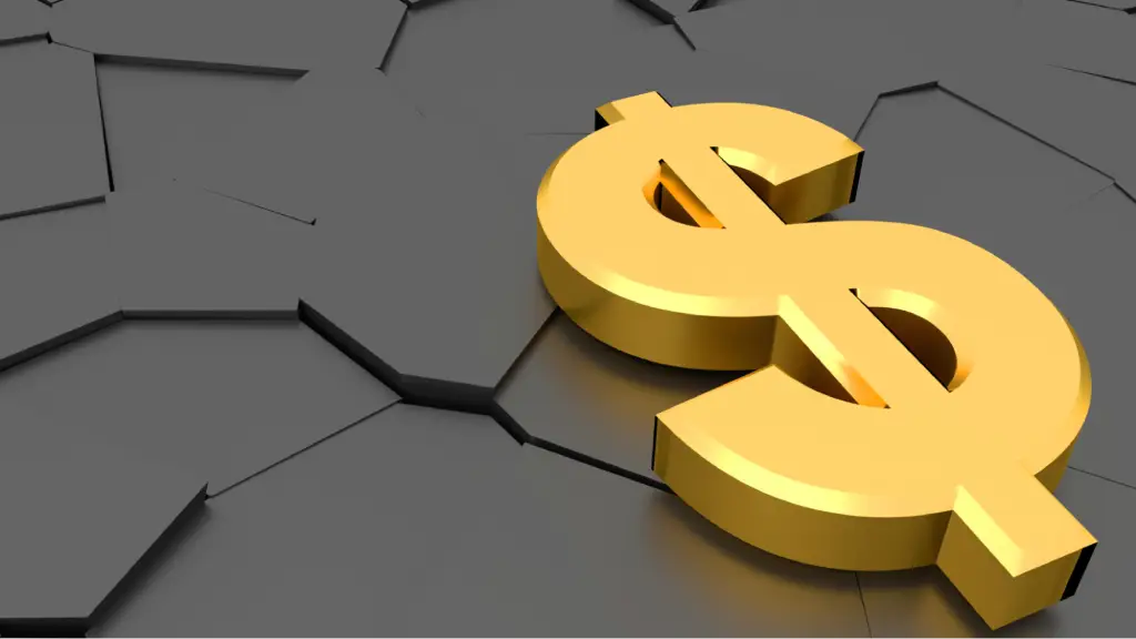 Deconstructing Reseller Pricing Packages A large gold dollar symbol placed on a geometric background, representing reseller pricing packages, revenue generation, financial planning, and profitability in business and digital service models.
