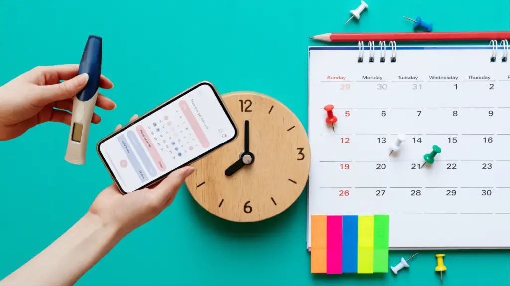 Optimizing the Mobile Application Lifecycle for Speed A smartphone, calendar, and clock arranged together with planning tools, representing mobile application lifecycle management, scheduling, productivity, and optimizing workflows for faster development and delivery.