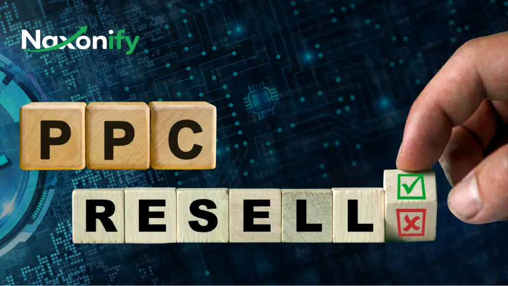 A graphic featuring “PPC Reseller” with a checkmark highlights successful white label PPC reselling, campaign management, and agency growth opportunities.